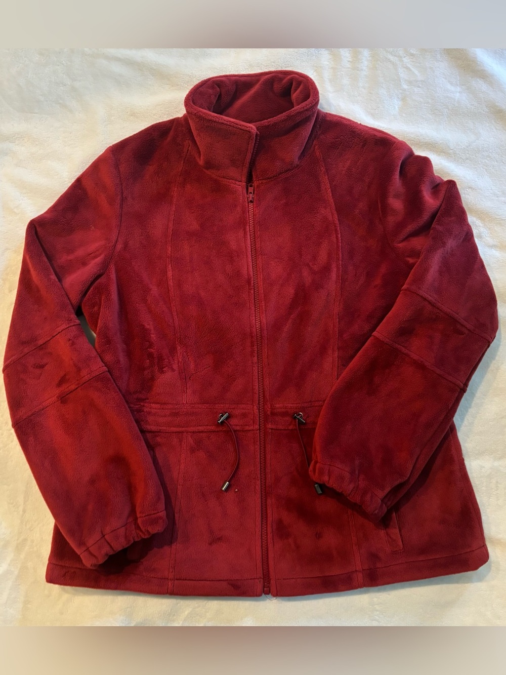 Kristen Blake Women's Red Fleece Zip-Up Jacket XL